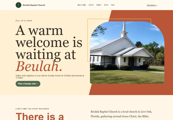 Actual rendered preview of the Southern Porch design